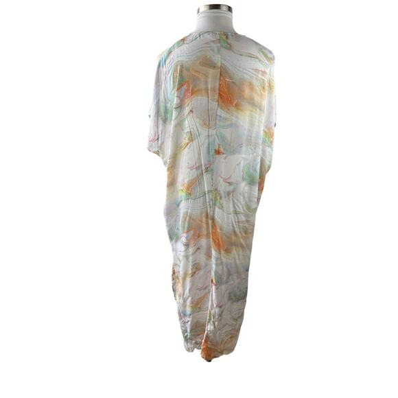 *Read* Johnny Was Calme Tie Dye Kaftan Maxi Dress Swimsuit Coverup Size L/XL - Picture 9 of 14